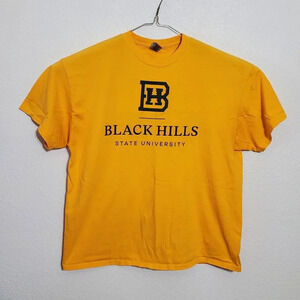 Black Hills State University BHSU Yellow Gildan Heavy Cotton T-Shirt XL collage